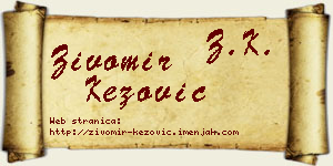 Živomir Kezović vizit kartica